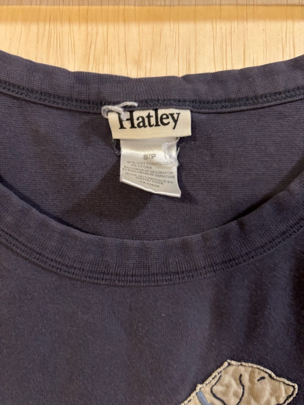 Hatley Navy Tank Top with Cream Labrador Appliqué - Picture 4 of 7